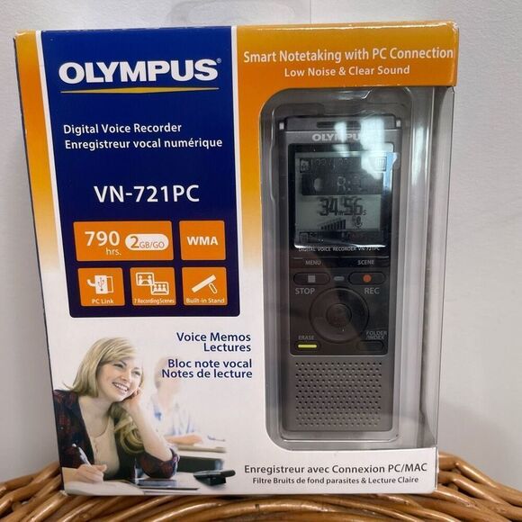 Olympus VN-721PC Digital Voice Recorder 2GB New Open Box Voice Memos Lectures - Picture 7 of 7